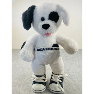 Build a Bear Workshop Black & White Dog Wearing Boxers and Sneakers